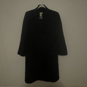 Vintage Woolf Brothers 100% cashmere coat made in USA approx sz XL black trench